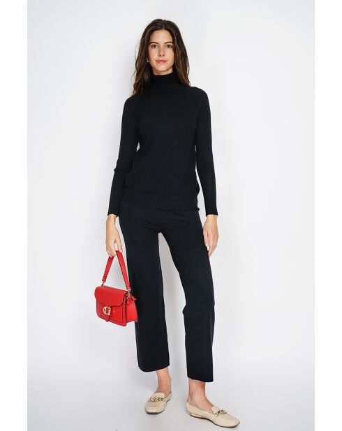 Ensemble Clarisse en Cachemire mélangé Pull & Pantalon noir