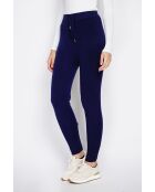 Pantalon Zoé en Cachemire mélangé bleu nuit