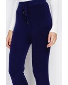 Pantalon Zoé en Cachemire mélangé bleu nuit