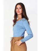 Pull en Cachemire mélangé Lisa bleu gris