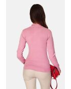 Pull en Cachemire 3 fils mélangé Nina princesse rose