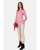 Pull en Cachemire 3 fils mélangé Nina princesse rose