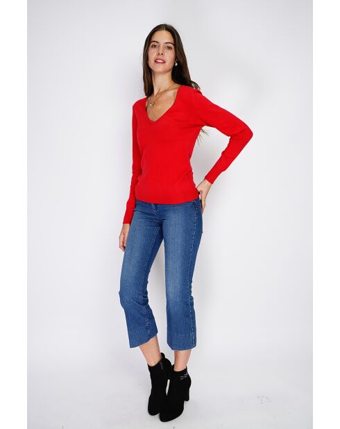 Pull en Cachemire mélangé  Jina rouge