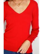 Pull en Cachemire mélangé  Jina rouge