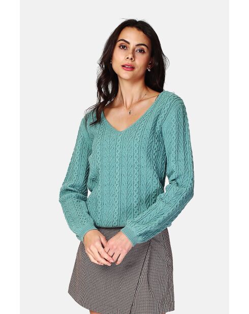 Cardigan Reversible Lilou jade