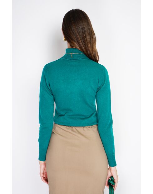 Pull en Cachemire mélangé Charlotte vert amazone