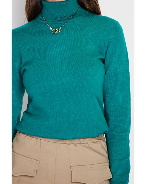 Pull en Cachemire mélangé Charlotte vert amazone