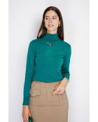 Pull en Cachemire mélangé Charlotte vert amazone