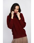 Pull Salomé en Cachemire mélangé bordeaux