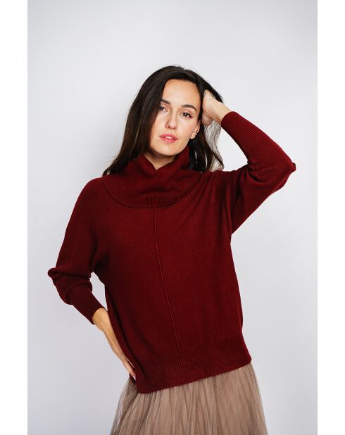 Pull Salomé en Cachemire mélangé bordeaux