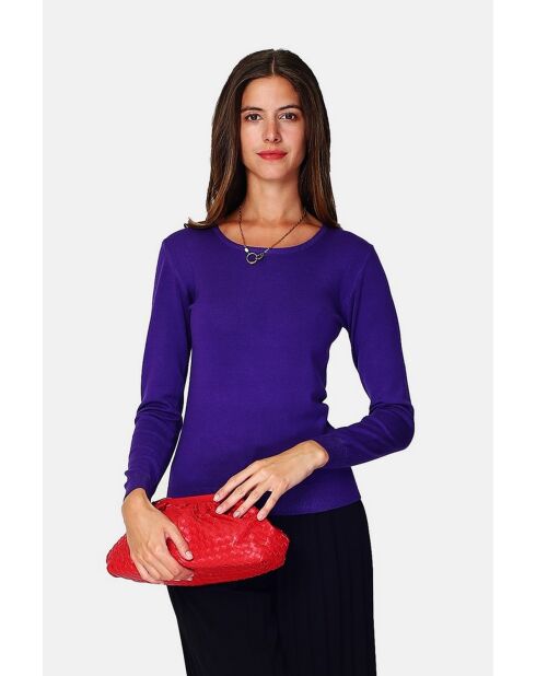 Pull en Cachemire mélangé Lisa violet