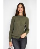 Pull en Cachemire mélangé Sia kaki