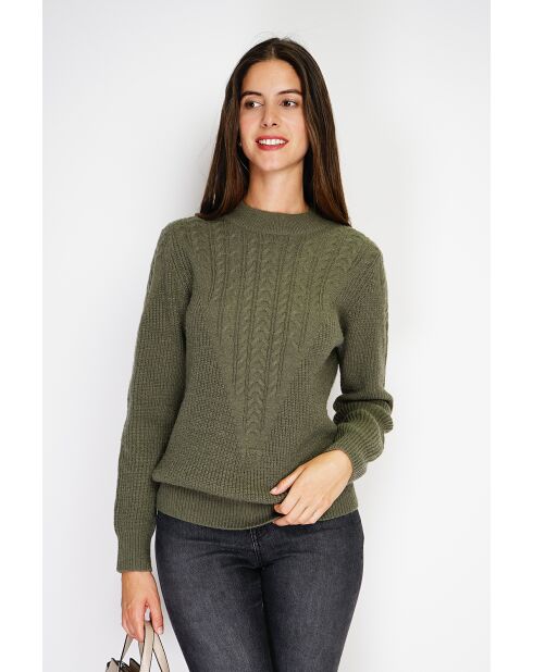 Pull en Cachemire mélangé Sia kaki