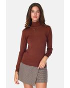 Pull en Cachemire 3 fils mélangé Juliette marron