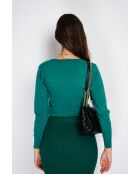 Pull en Cachemire mélangé  Jina vert amazone