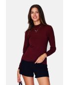Pull en Cachemire 3 fils mélangé Nina bordeaux