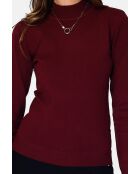 Pull en Cachemire 3 fils mélangé Nina bordeaux