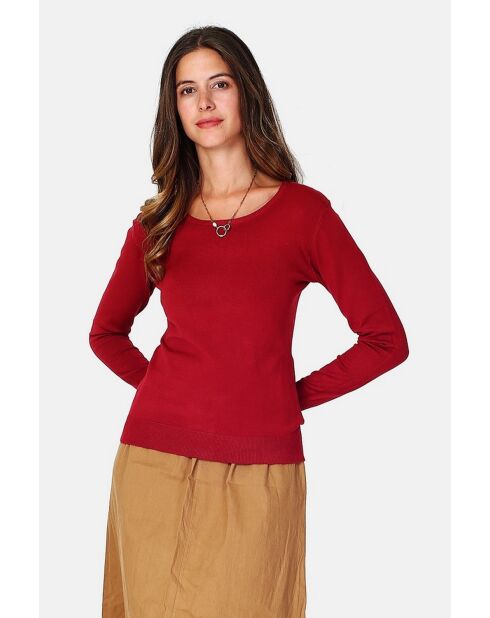 Pull en cachemire mélangé Clara rouge