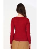Pull en cachemire mélangé Clara rouge