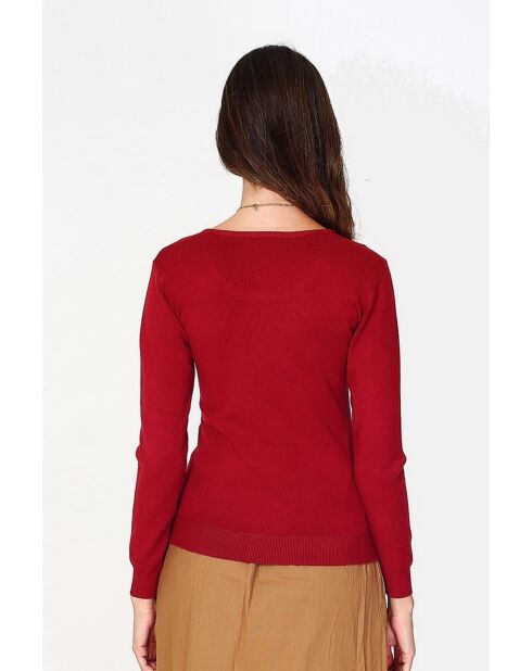Pull en cachemire mélangé Clara rouge
