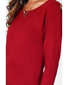 Pull en cachemire mélangé Clara rouge