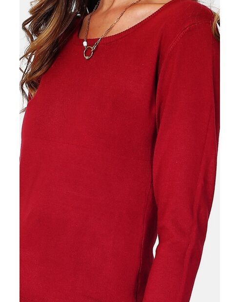 Pull en cachemire mélangé Clara rouge