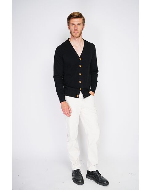 Cardigan Charlotte en Cachemire & Soie noir