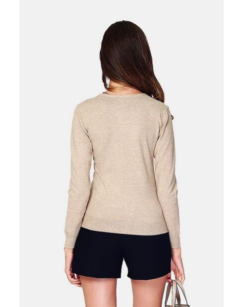 Pull en cachemire mélangé Clara beige