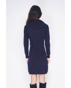 Robe Alexandra en Cachemire & Soie mélangés bleu nuit