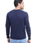 Pull en Cachemire & Soie mélangés bleu nuit