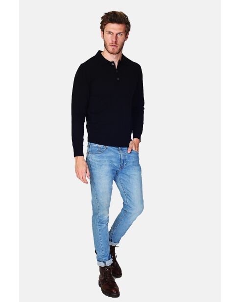 Pull en Cachemire 3 fils mélangé Michel noir