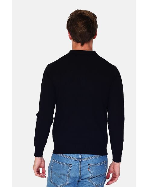 Pull en Cachemire 3 fils mélangé Michel noir