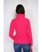 Pull en Cachemire mélangé zippé Olga fushia