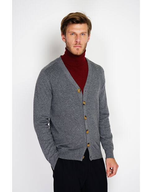 Cardigan Charlotte en Cachemire & Soie loup