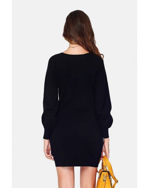 Robe en Cachemire mélangé Rosie noire