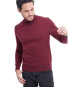 Pull en Cachemire & Soie mélangés bordeaux