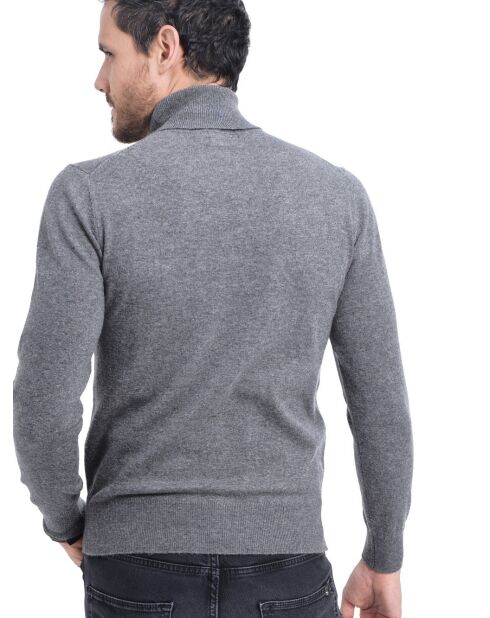 Pull en Cachemire & Soie mélangés gris