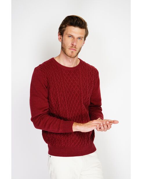Pull Amandio en Cachemire mélangé bordeaux