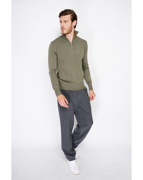 Pull en Cachemire mélangé Mina kaki