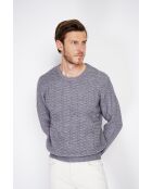 Pull col rond blackberry flanelle