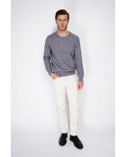 Pull col rond blackberry flanelle