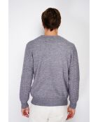 Pull col rond blackberry flanelle