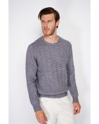 Pull col rond blackberry flanelle