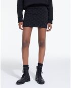 Jupe en Logo Jacquard noir/gris foncé