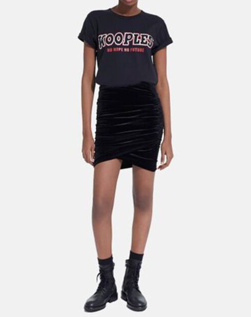 Jupe en Velours paillette noire