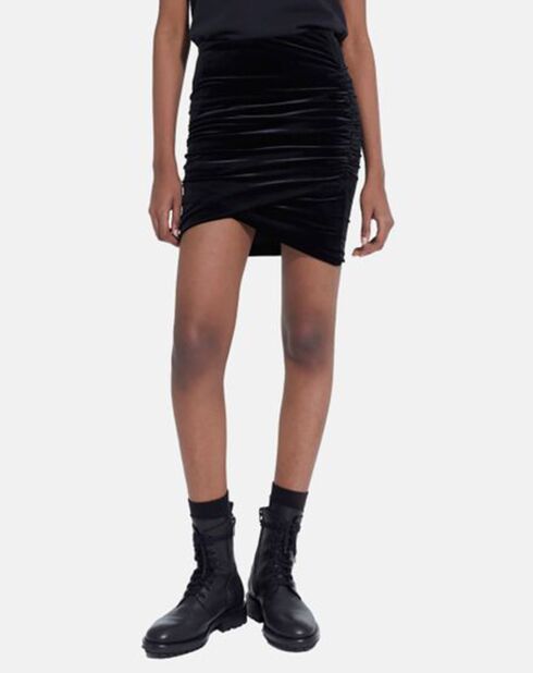 Jupe en Velours paillette noire