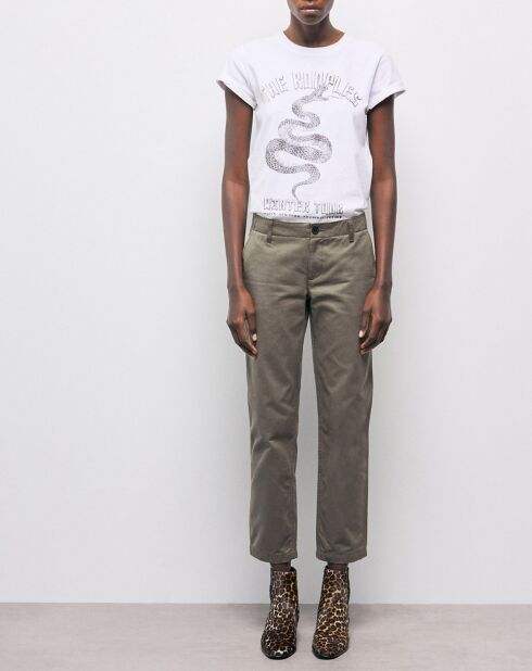 Pantalon Cargo Mix coloris vert olive