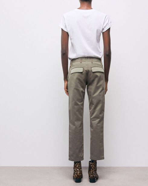 Pantalon Cargo Mix coloris vert olive