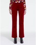 Pantalon de Costume détail bas évasé rouge