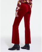 Pantalon de Costume détail bas évasé rouge